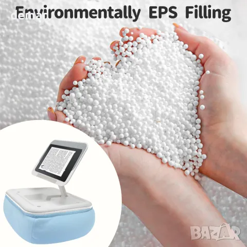 CGBE регулируема възглавница за таблет или електронен четец за легло, с възглавница, син и сив, снимка 6 - Други стоки за дома - 48199000