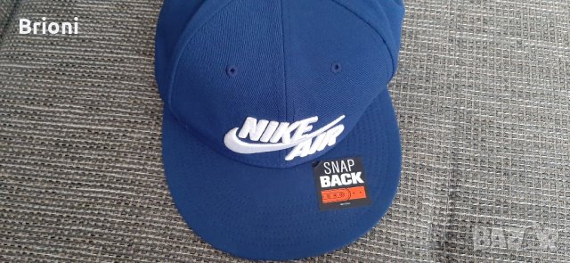 НОВО nike air snap back blue nike true шапка с права твърда козирка, снимка 4 - Шапки - 36630638