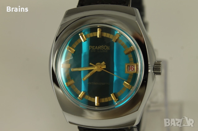 1960's НОВ Швейцарски Часовник PEARSON De Luxe, снимка 3 - Мъжки - 52307483