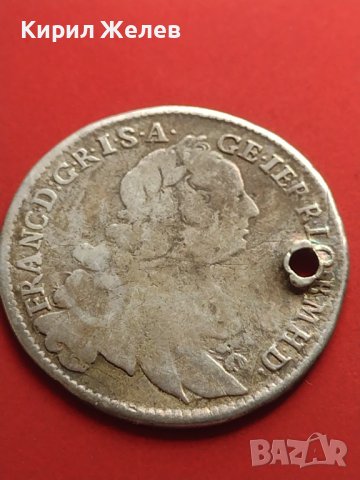 Сребърна монета 17 кройцера 1752г. Франц първи Кремниц Австрия 26215, снимка 1 - Нумизматика и бонистика - 42984726