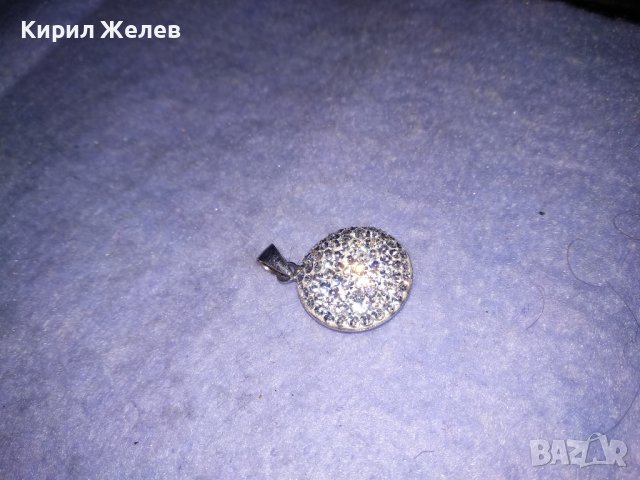 ИЗИСКАН СРЕБЪРЕН МЕДАЛЬОН СРЕБРО 925 с БЯЛ ЕМАЙЛ и КРИСТАЛЧЕТА 36407, снимка 15 - Колиета, медальони, синджири - 39547791