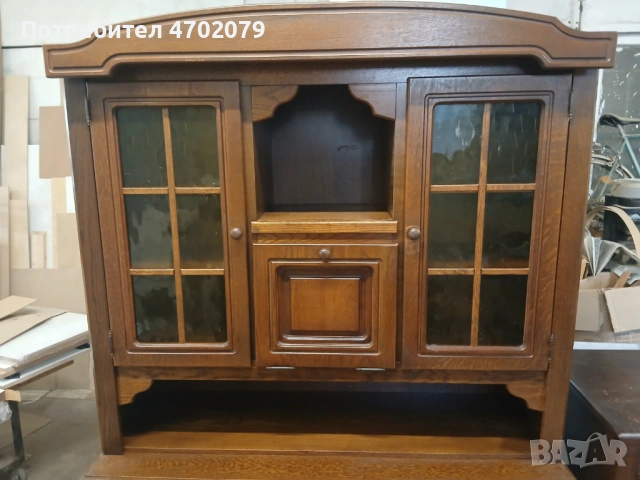 Старинен дъбов шкаф, снимка 4 - Шкафове - 53018170