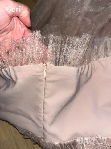 Розова рокля с тюл 36 размер, снимка 4 - Рокли - 48208641
