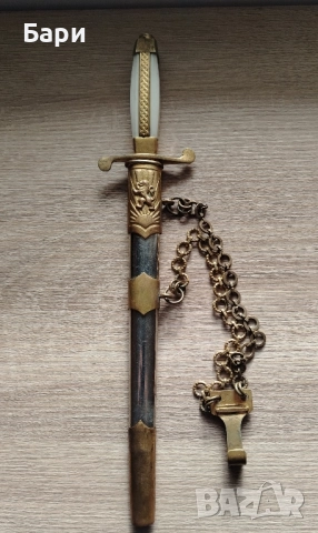 Български общовойскови офицерски кортик с носачи и колан, снимка 7 - Антикварни и старинни предмети - 52286874