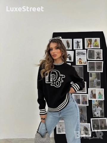 Дамски Пуловери - лого Бродирано 🤍Dior, снимка 2 - Блузи с дълъг ръкав и пуловери - 52444152