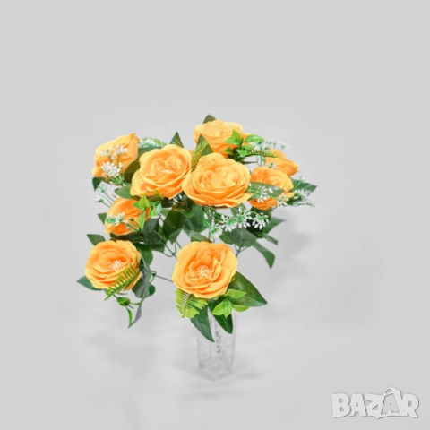 Изкуствени рози – Стилна и трайна декорация в пет изящни цвята, снимка 4 - Други стоки за дома - 52137668