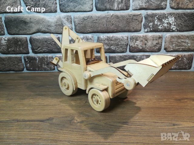Дървен макет на Багер - Craft Camp, снимка 6 - Коли, камиони, мотори, писти - 43281737