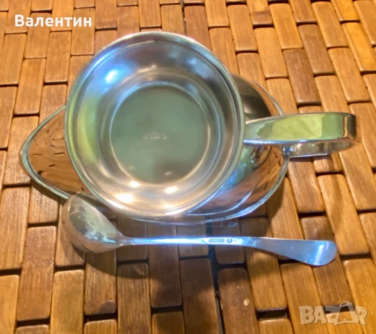 #1001# Голяма сосница. Посребрена. От Холандия., снимка 4 - Прибори за хранене, готвене и сервиране - 50474361