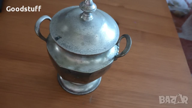 Арт Деко ,посребрена захарница,бронз,сьд,, снимка 6 - Антикварни и старинни предмети - 50586442