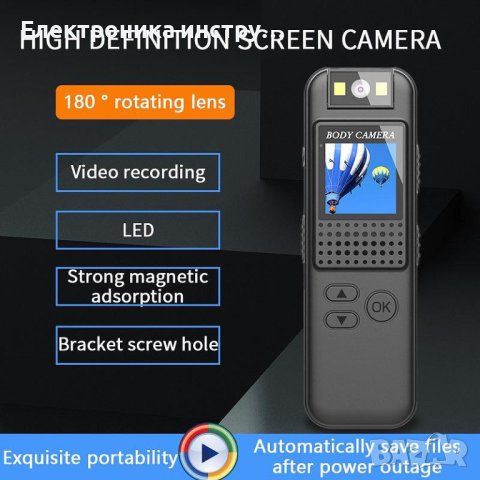 Професионална мини камера модел с множество режими на работа и интуитивен интерфейс HD1080P, снимка 6 - Камери - 43165935