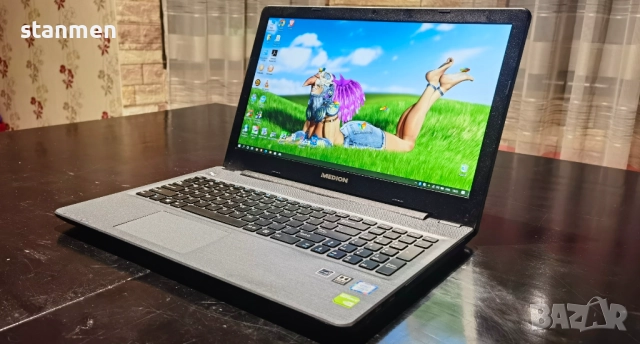 Продавам лаптоп Medion P6600/IPSматFullHD15.6сKам/4x2.3ghzТhr/SSD240gb/8gb/НоваБат/DVDrw/Германия пр