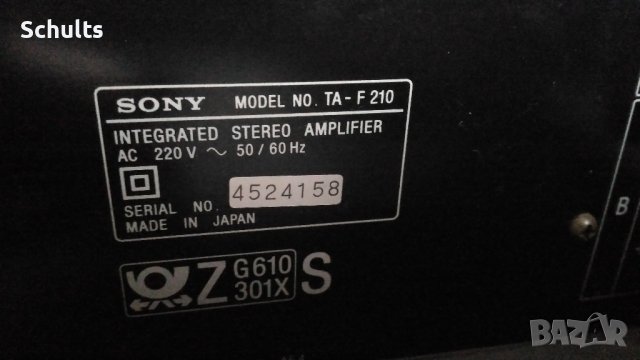 SONY TA F210 транзисторен усилвател, снимка 4 - Ресийвъри, усилватели, смесителни пултове - 43143725