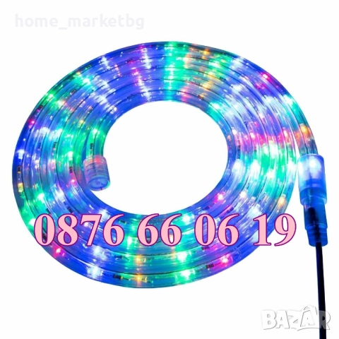 Многоцветен светещ коледен маркуч 10 м или 20 м + контролер, снимка 3 - Декорация за дома - 52426395