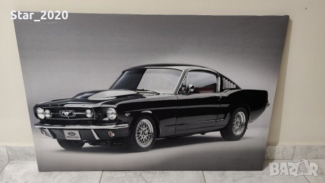 Светеща картина с LED осветление - Ford Mustang Shelby GT - black