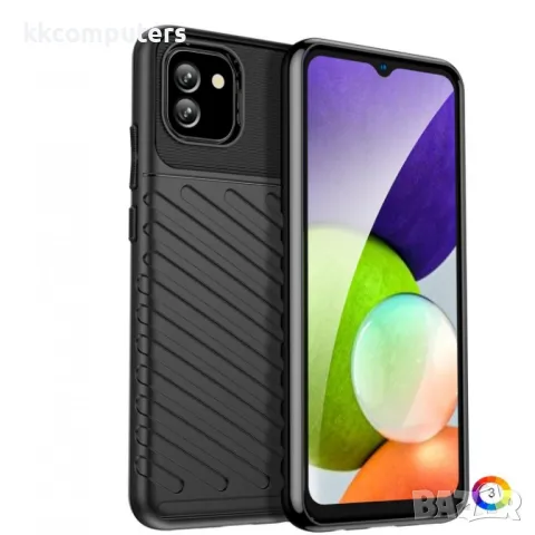 Samsung Galaxy A03 Удароустойчив Twill Texture Калъф и Протектор