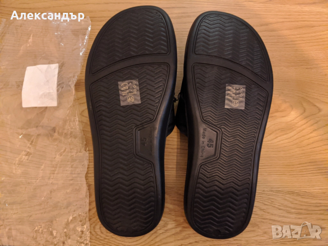 Джапанки/чехли за баня/басейн/плаж, черни, номер 45, нови, снимка 4 - Джапанки - 52415206