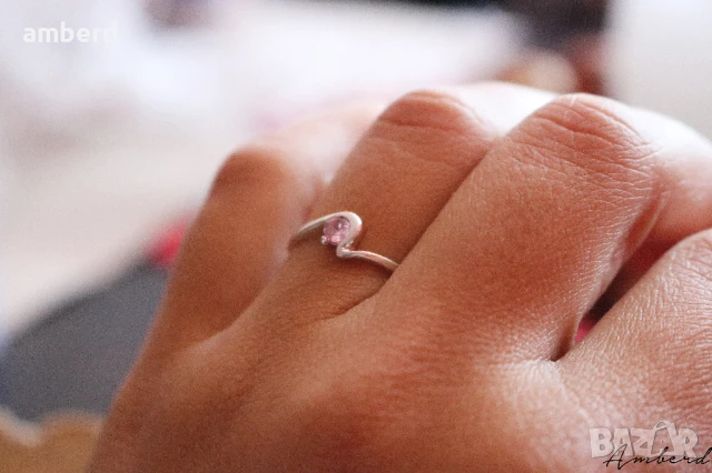 Нежен и елегантен сребърен пръстен - модел R059, снимка 5 - Пръстени - 51354975
