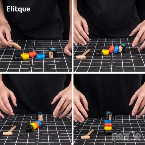 Магическо дървено човече играчка за правене на вълшебства и трикове с него, снимка 2 - Образователни игри - 52644917