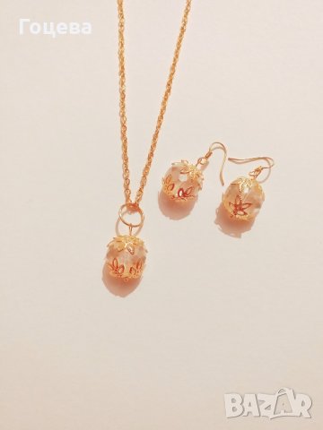 Изящен сет с фини кристали и филигрирани орнаменти в цвят Злато ., снимка 4 - Бижутерийни комплекти - 27248571