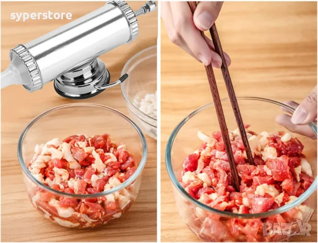 Машина за пълнене на колбаси Digital One SP01059, vanessa, 3 lbs, хоризонтална, неръждаема стомана, снимка 10 - Други - 49583876