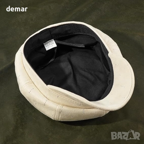 MESU Шапка за жени, барета, винтидж шапка с козирка, кафява, снимка 5 - Шапки - 52722279