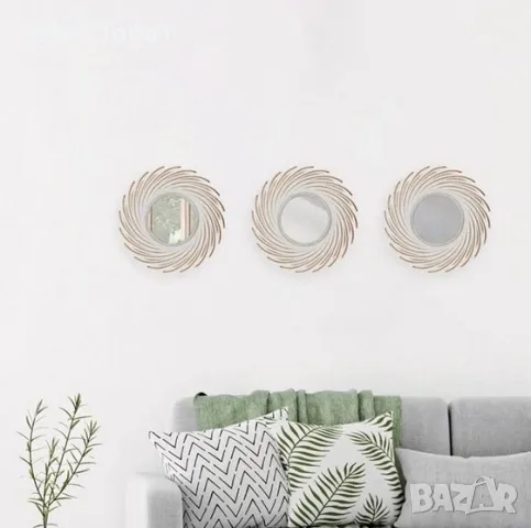 Огледала в комплект, Декоративни огледала, 25см - 3 бр., снимка 2 - Огледала - 48679718