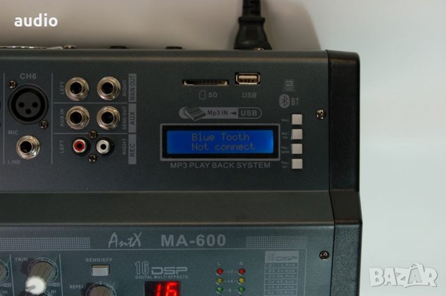 Активен миксер с вграден усилвател ANTIX MA 600, снимка 3 - Ресийвъри, усилватели, смесителни пултове - 34735084