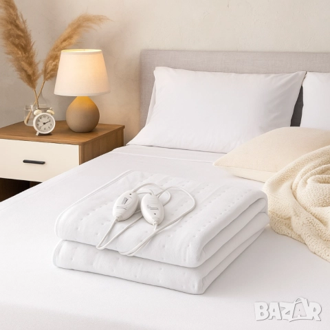 Затопляща постелка за легло Termomax, 60W/120W, 150х80см/160х140см, електрическа, полиестер, снимка 2 - Друга електроника - 52053281