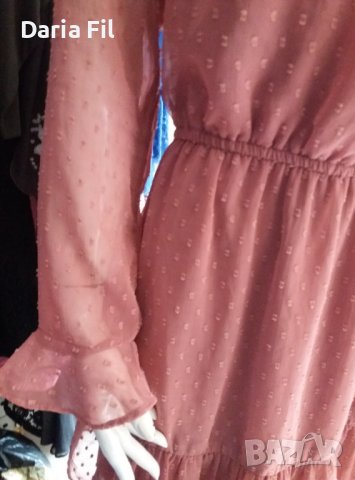 Розова рокля тюл с подплата 4ХЛ/5ХЛ размер , снимка 4 - Рокли - 38928502
