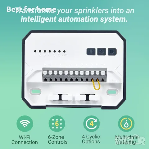 INKBIRD IIC-600-WIFI контролер за поливни системи- 6 зони, снимка 3 - Напояване - 49148094