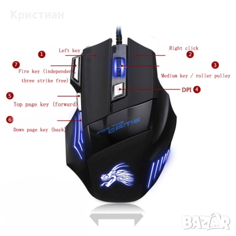 Gaming мишка X3 7D USB Optical RGB – Геймърска Miшка на супер цена, снимка 6 - Клавиатури и мишки - 52413299