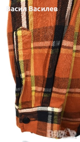 LEVIS мъжко карирано яке обанжево подвижна подплата, снимка 5 - Якета - 51934196