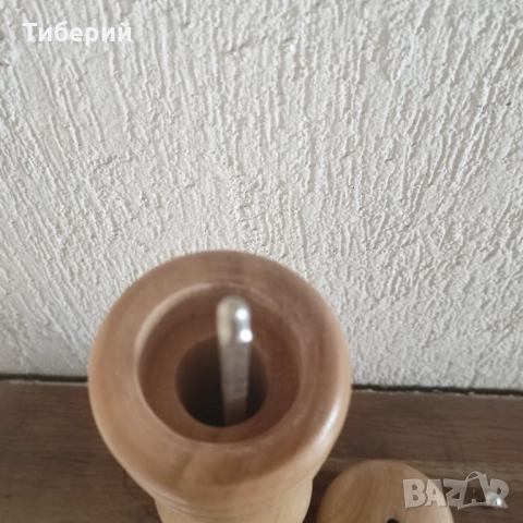 Дървена мелничка за пипер, сол, подправки., снимка 2 - Декорация за дома - 52421980