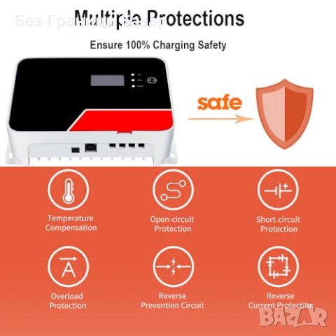 Нов Ефективен 20A Соларен Заряден Контролер с Bluetooth и Защита, снимка 4 - Друга електроника - 43688540