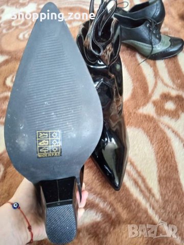 Елегантни дамски боти от лак, снимка 3 - Дамски боти - 40368360