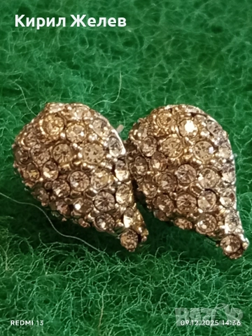 Красиви сребърни обеци с ювелирно инкрустирани брилянти елегантен дизайн 41472, снимка 2 - Обеци - 52707900