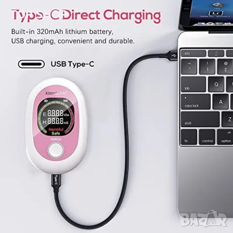 Нов LCD детектор за електромагнитна радиация тестер за дома, бременни жени, снимка 4 - Други стоки за дома - 49549507