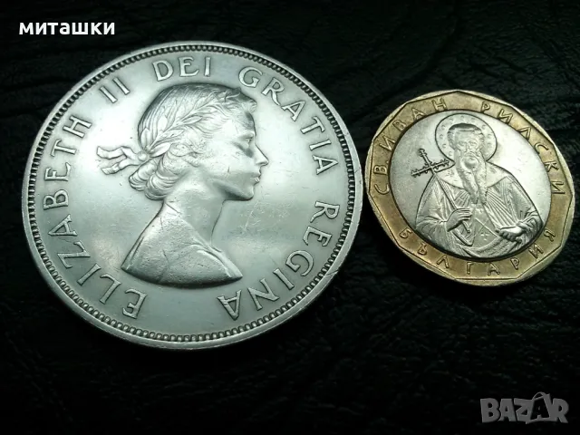 1 долар 1962 година Канада сребро, снимка 4 - Нумизматика и бонистика - 49255732