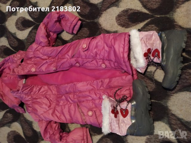 Розови якета и ботуши, снимка 4 - Детски якета и елеци - 27184303