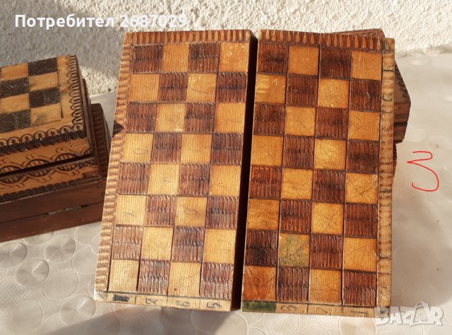 Стари кутии за шах, стара дървена кутия, 5 бр, снимка 9 - Шах и табла - 39086997