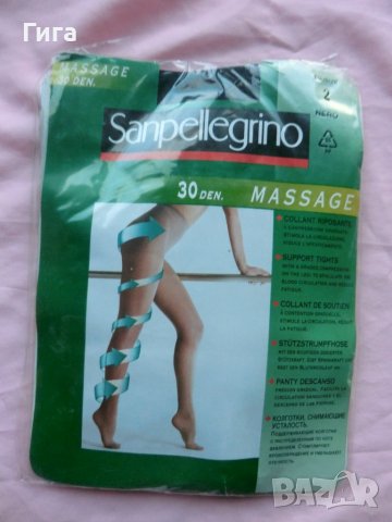 черен масажен чорапогащник 30den