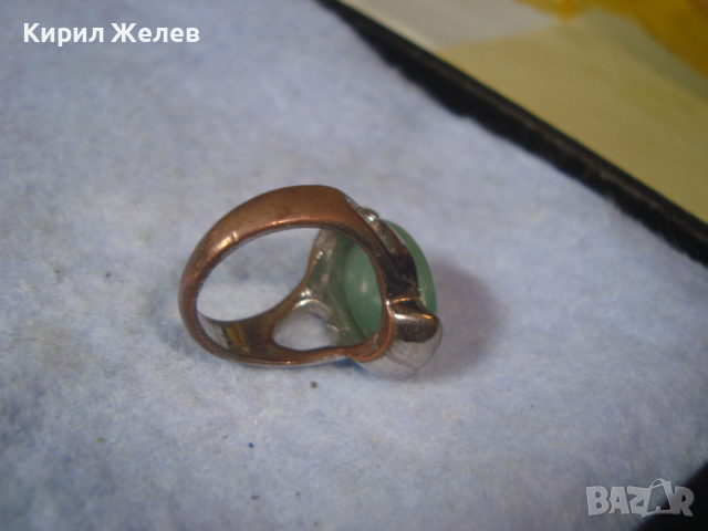 СТАР МЕДЕН СКЪПОЦЕНЕН АРТ НУВО ПРЪСТЕН с ТУРМАЛИН 21660, снимка 8 - Пръстени - 36417947