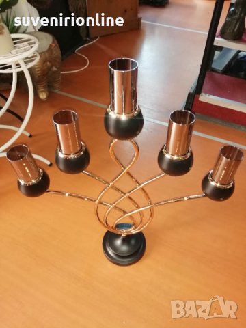 Луксозен метален свещник, снимка 2 - Декорация за дома - 38669860