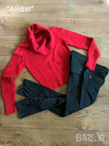 Дамски дънки и пуловер от мохер, снимка 2 - Дънки - 53191780