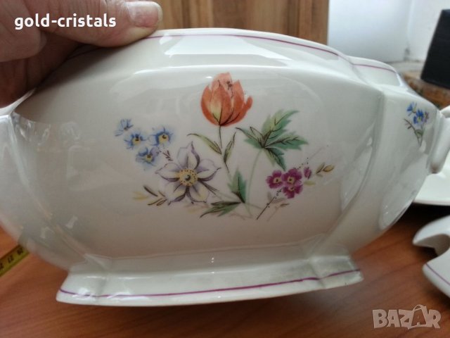 Стар български порцелан супник, снимка 6 - Антикварни и старинни предмети - 33423006