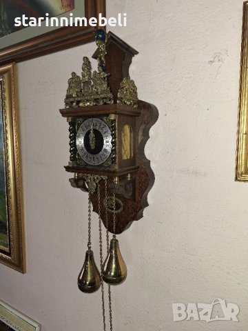 Старинен стенен часовник , снимка 5 - Антикварни и старинни предмети - 43377608