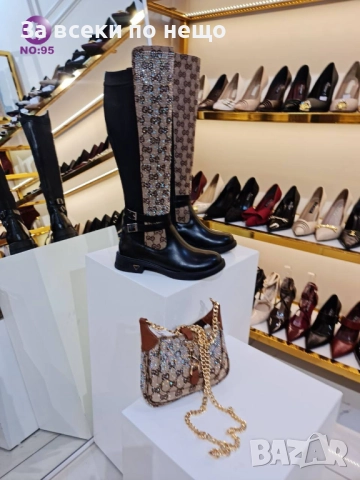 Gucci Дамски Зимни Ботуши Гучи - Налични Различни Цветове Код SK221, снимка 4 - Дамски ботуши - 52593374