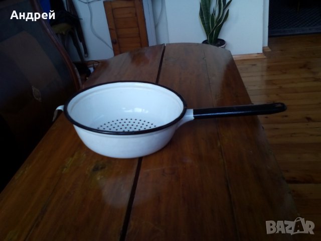 Стара емайлирана цедка,гевгир #6