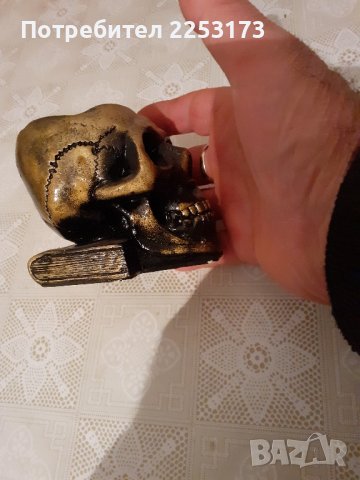 Ръчно изработени пепелник-череп, снимка 3 - Декорация за дома - 43061003