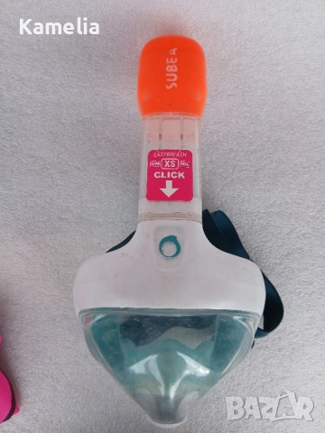 Маска за шнорхелинг easybreath, размер xs, за деца 6-10 години, снимка 2 - Водни спортове - 52042471